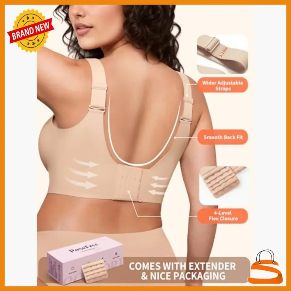 Seamless Wireless Push Up Bra Full Coverage Comfort Support T-Shirt